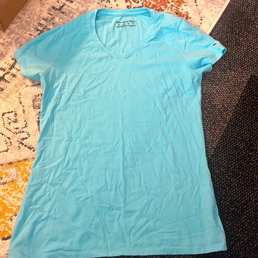 Champion brand turquoise t-shirt